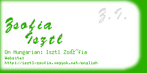 zsofia isztl business card